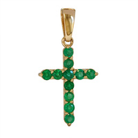 Zawieszka z cyrkoniami - krzyżyk