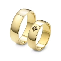 Obrączki ślubne z czarnymi brylantami 0,03 ct