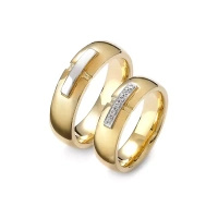 Obrączki ślubne z brylantami  0,05 ct
