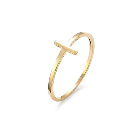 Pierścionek złoty - krzyżyk