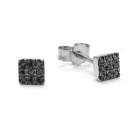 Kolczyki z czarnymi brylantami