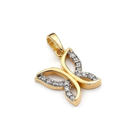 Zawieszka z cyrkoniami - motyl