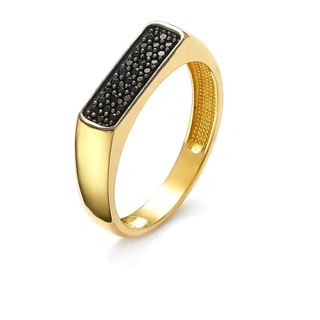 Pierścionek z czarnymi brylantami 0,15 ct