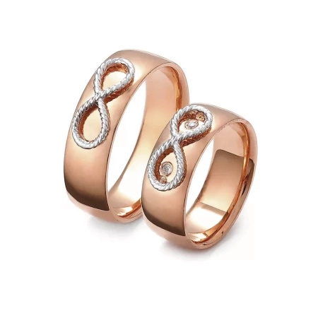 Obrączki ślubne z brylantami 0,02 ct