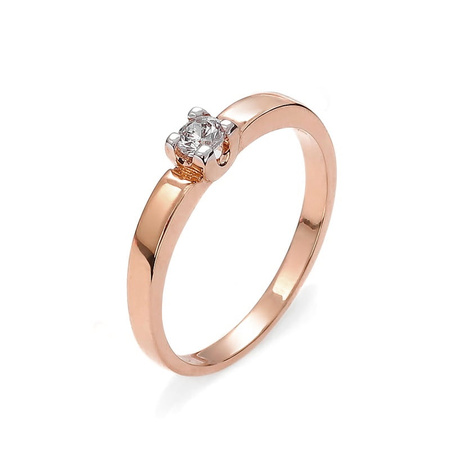 Pierścionek z brylantem 0,15 ct