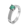 Pierścionek z szmaragdem i brylantami