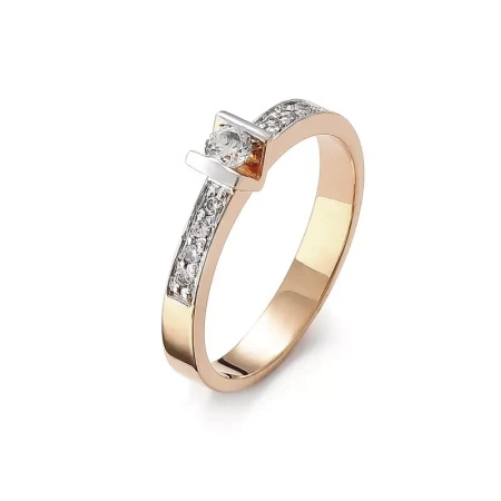 Pierścionek z brylantami 0,17 ct