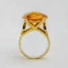 Pierścionek z cytrynem i brylantami