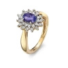 Pierścionek z tanzanitem i brylantami