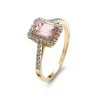 Pierścionek z morganitem i brylantami