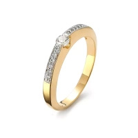 Pierścionek z brylantami 0,24 ct