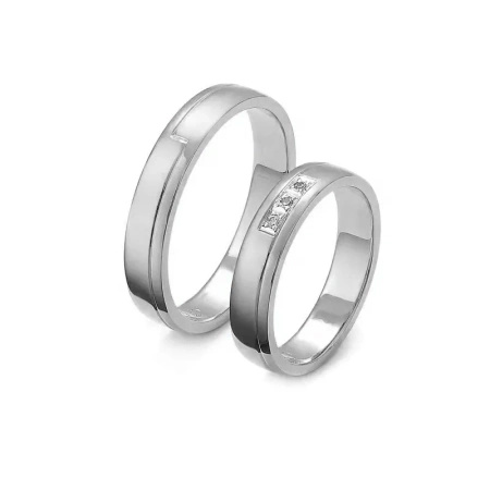 Obrączki ślubne z brylantami 0,03 ct