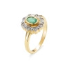 Pierścionek z szmaragdem i brylantami
