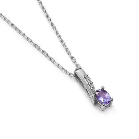 Zawieszka z tanzanitem i brylantami