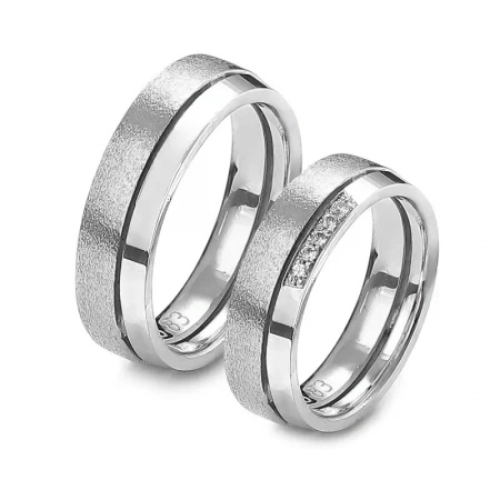 Obrączki ślubne z brylantami  0,04 ct