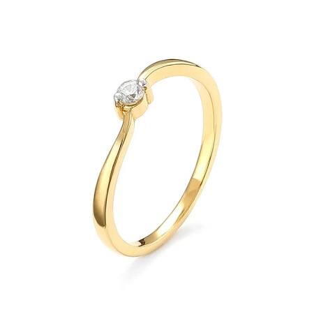 Pierścionek z brylantem 0,10 ct