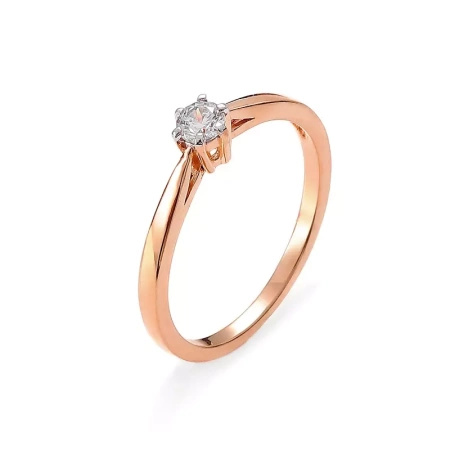 Pierścionek z brylantem 0,15 ct