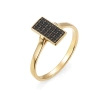 Pierścionek z czarnymi cyrkoniami