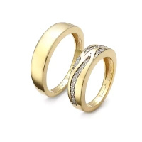 Obrączki ślubne z brylantami 0,23 ct