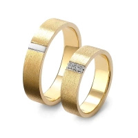 Obrączki ślubne z brylantami 0,02 ct