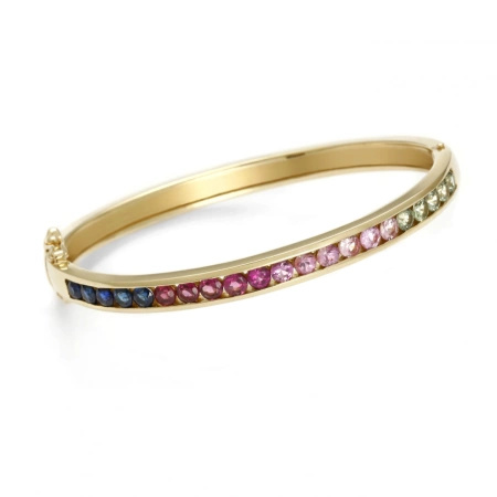 Bransoletka z szafirami i rodolitami
