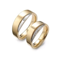 Obrączki ślubne z brylantami 0,09 ct