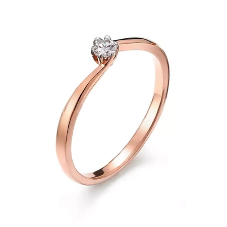 Pierścionek z brylantem 0,10 ct