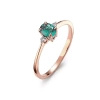 Pierścionek z szmaragdem i brylantami