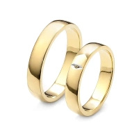 Obrączki ślubne z żółtym szafirem 0,01 ct