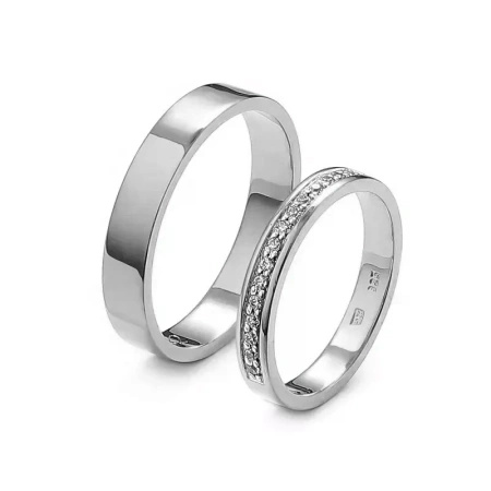 Obrączki ślubne z brylantami 0,14 ct