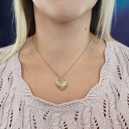 Zawieszka z cyrkoniami - serce