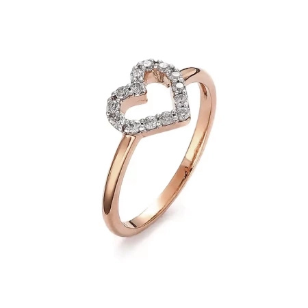 Pierścionek z cyrkoniami - serce