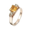 Pierścionek z cytrynem i szafirami