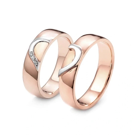 Obrączki ślubne z brylantami 0,03 ct