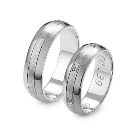Obrączki ślubne z brylantami 0,03 ct