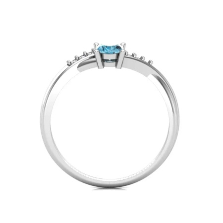 Pierścionek z topazem i brylantami