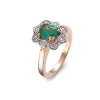 Pierścionek z szmaragdem i brylantami