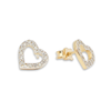 Kolczyki z brylantami - serce
