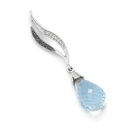 Zawieszka z topazem i brylantami