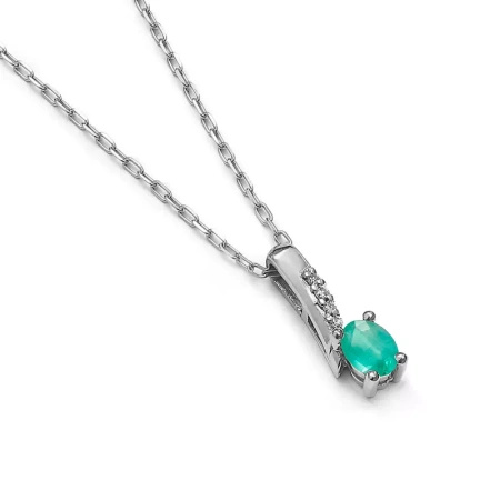 Zawieszka ze szmaragdem i brylantami