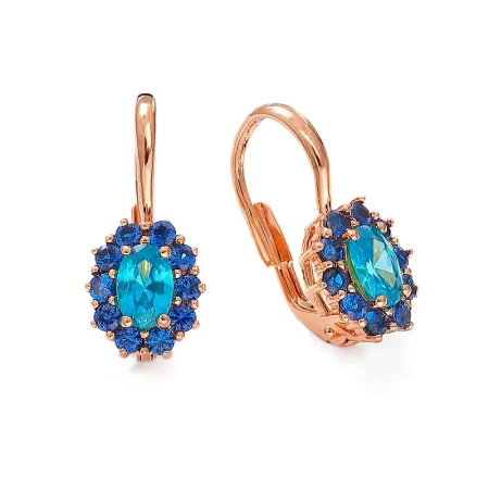 Kolczyki z topazem i szafirami