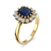 Pierścionek z szafirem i brylantami
