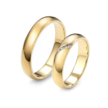 Obrączki ślubne z brylantami 0,02 ct