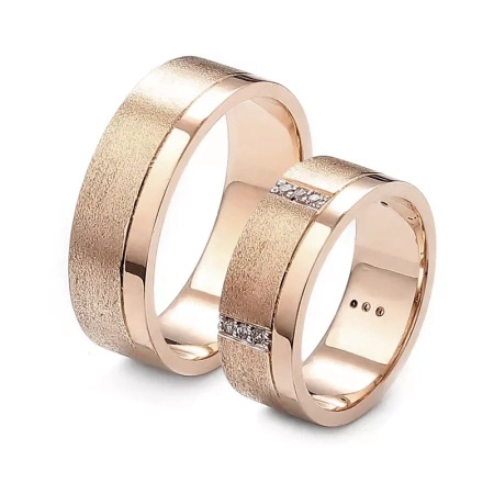 Obrączki ślubne z brylantami 0,14 ct