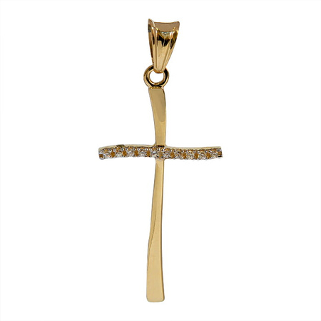 Zawieszka z cyrkoniami - krzyżyk