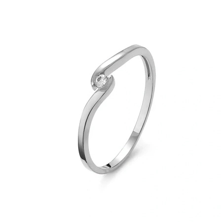 Pierścionek z brylantem 0,04 ct