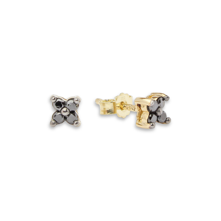 Kolczyki z czarnymi brylantami