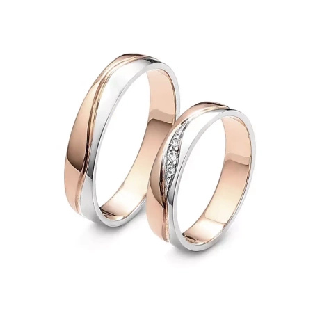 Obrączki ślubne z brylantami  0,04 ct