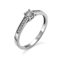 Pierścionek z brylantami 0,21 ct