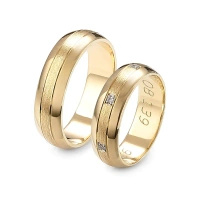 Obrączki ślubne z brylantami 0,03 ct
